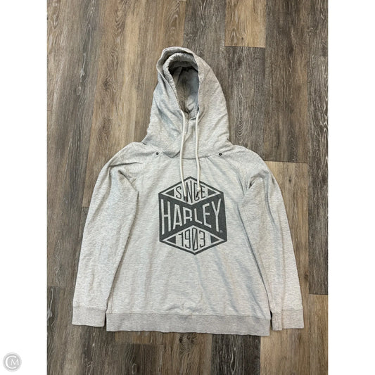 Sweatshirt Hoodie By Harley Davidson In Grey, Size: Xl
