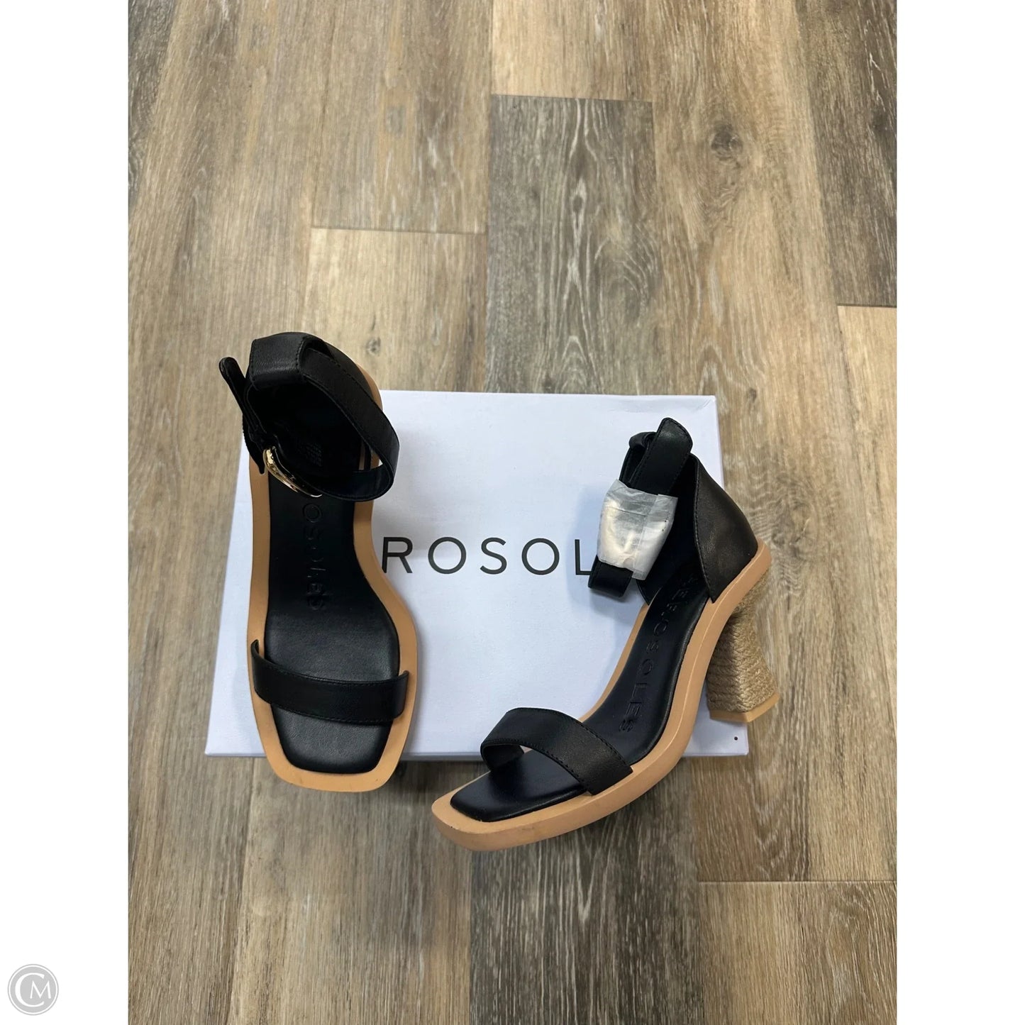 Sandals Heels Block By Aerosoles In Black, Size: 5