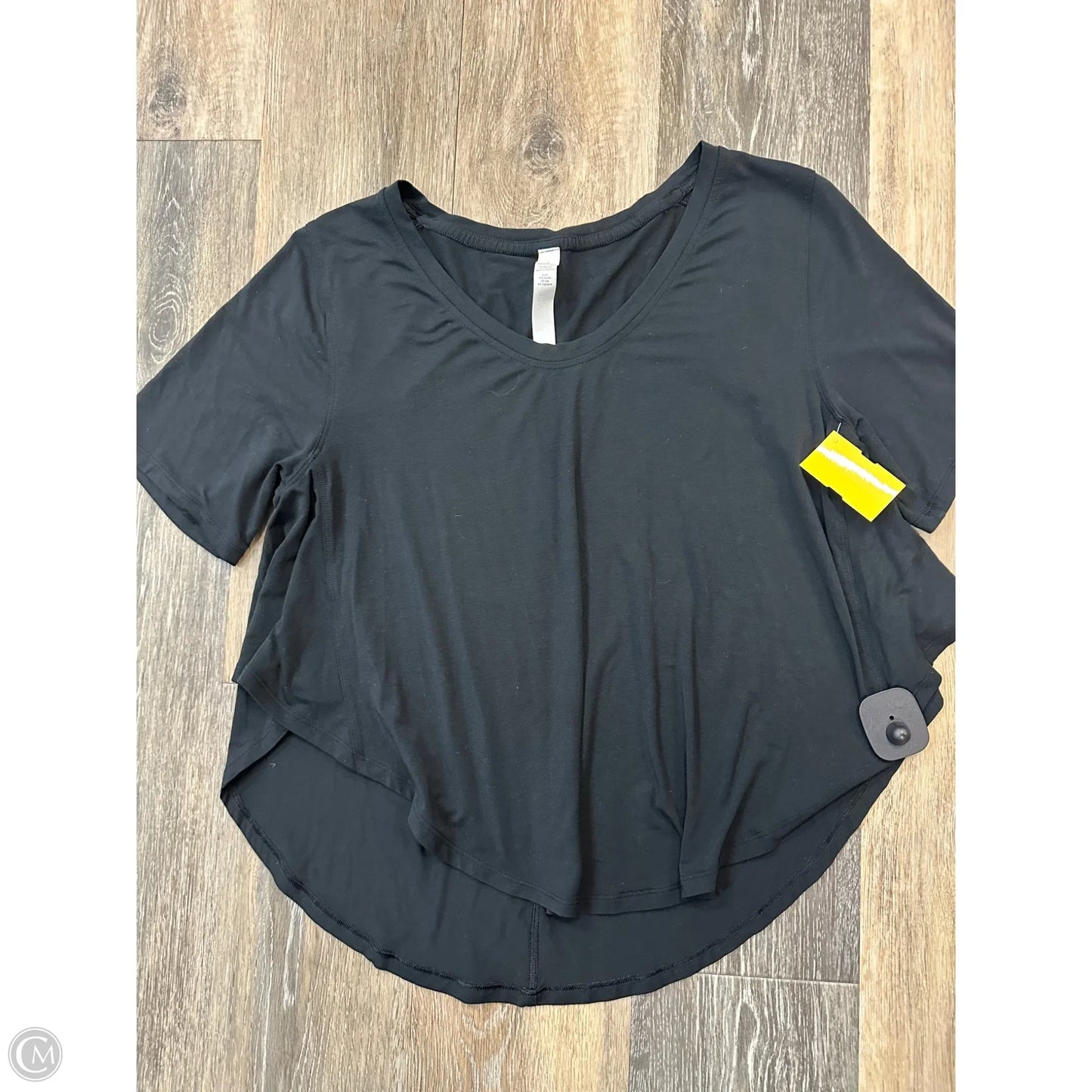 Athletic Top Short Sleeve By Lululemon In Black, Size: 2