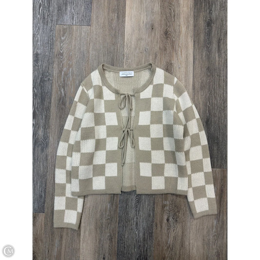 Sweater Cardigan By American Thread In Checkered Pattern, Size: S
