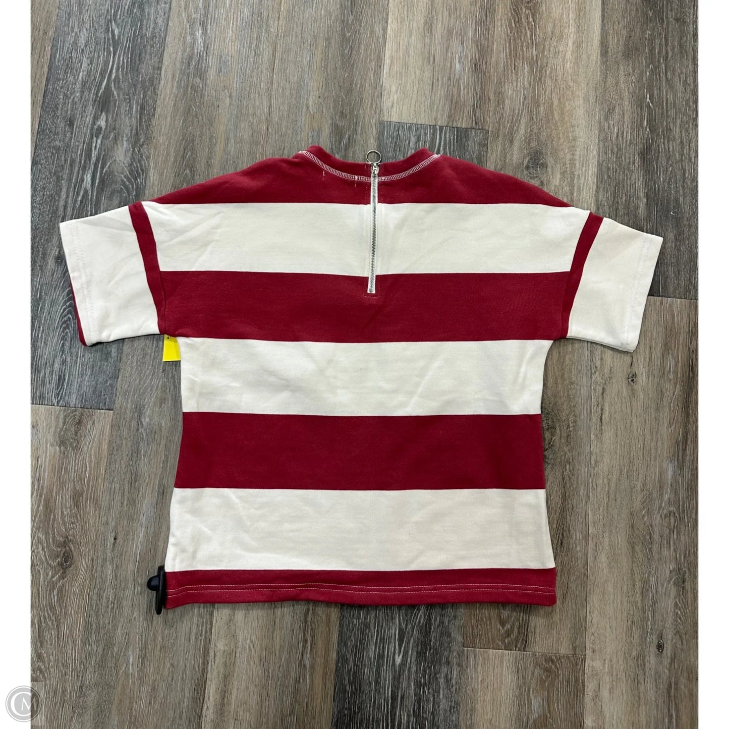 Top Short Sleeve By Roolee In Striped Pattern, Size: S