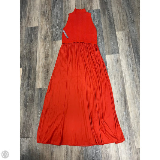 Dress Casual Maxi By Anthropologie In Orange, Size: Xl