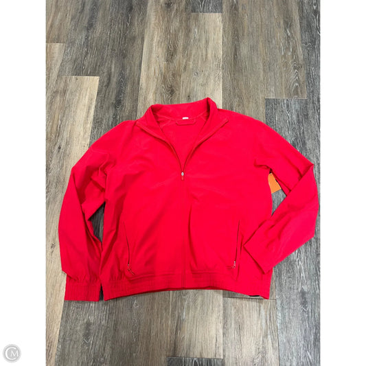 Athletic Jacket By Lululemon In Red, Size: 10