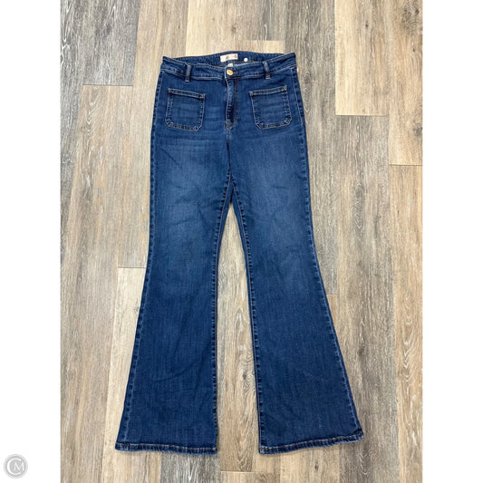 Jeans Flared By Kut In Blue Denim, Size: 10