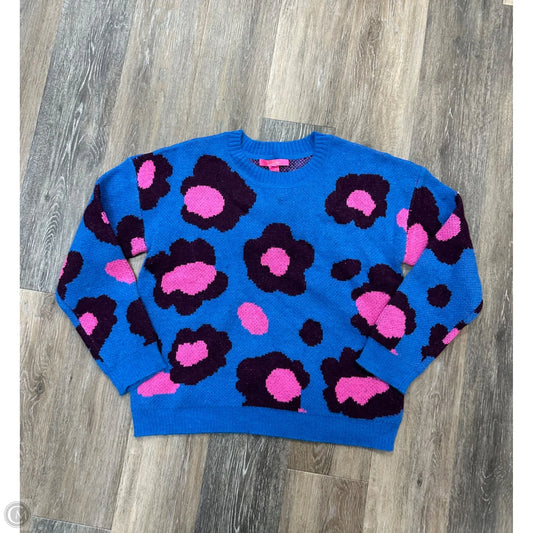 Sweater Cardigan Designer By Lilly Pulitzer In Animal Print, Size: L