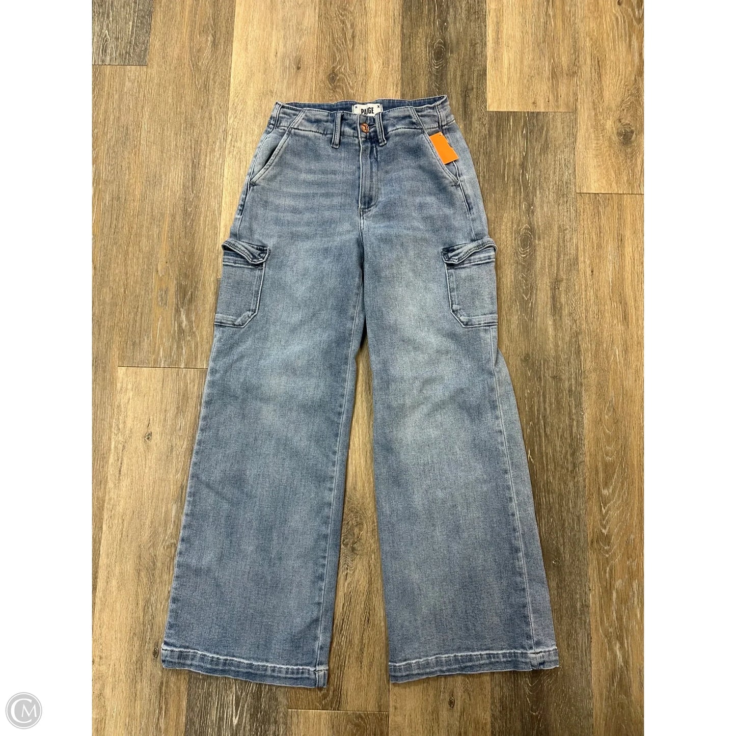 Jeans Wide Leg By Paige In Blue Denim, Size: 0