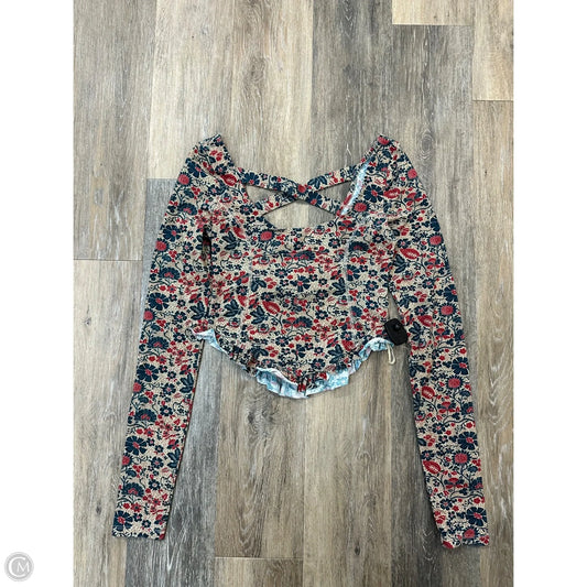 Top Long Sleeve By Free People In Floral Print, Size: S