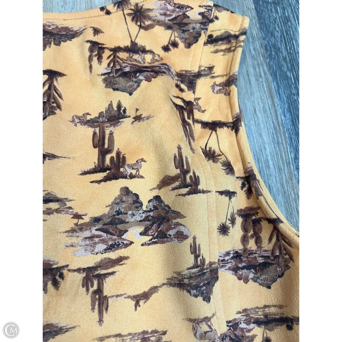 Top Sleeveless By Sterling and Stitch In Gold, Size: Xl