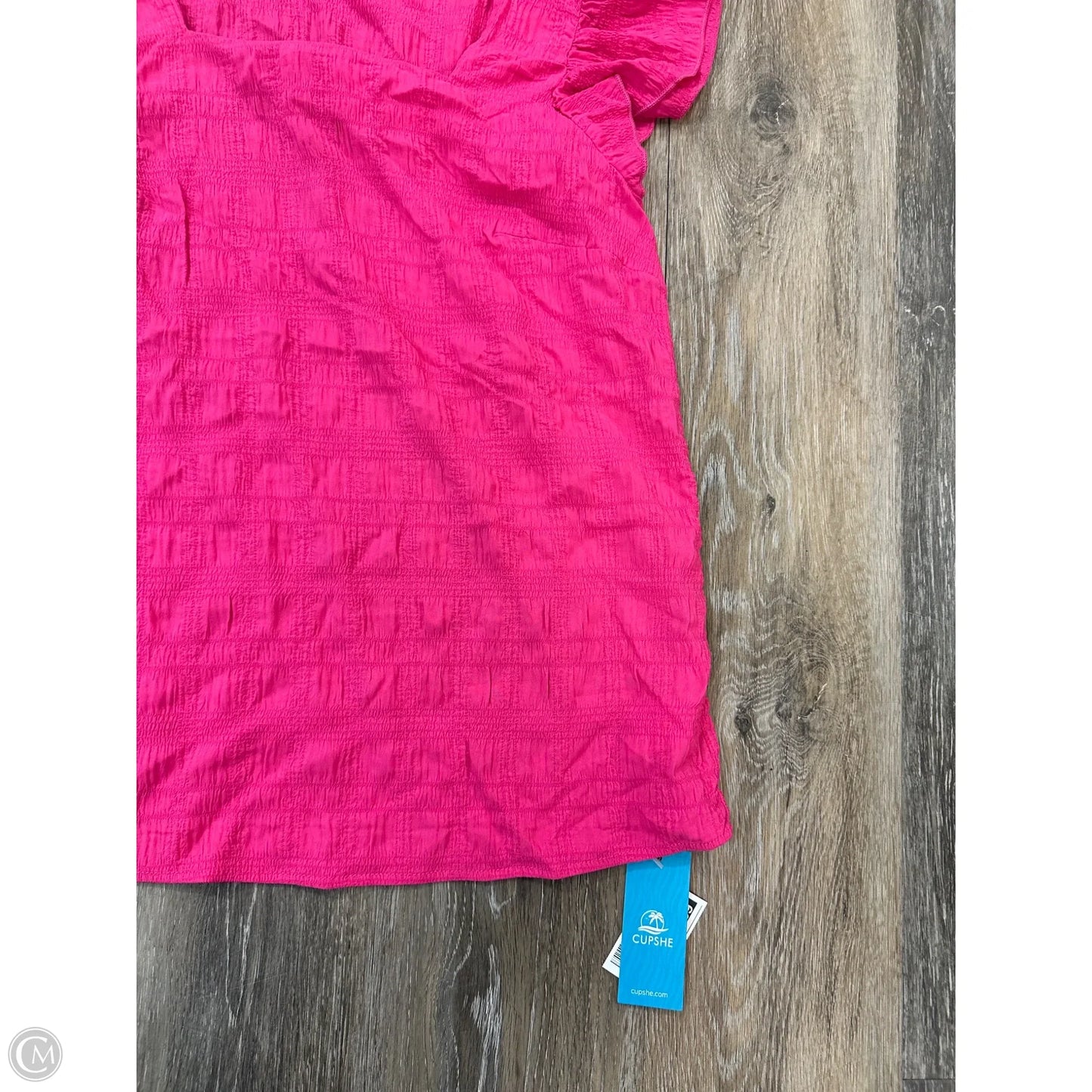 Top Short Sleeve By Cupshe In Pink, Size: S