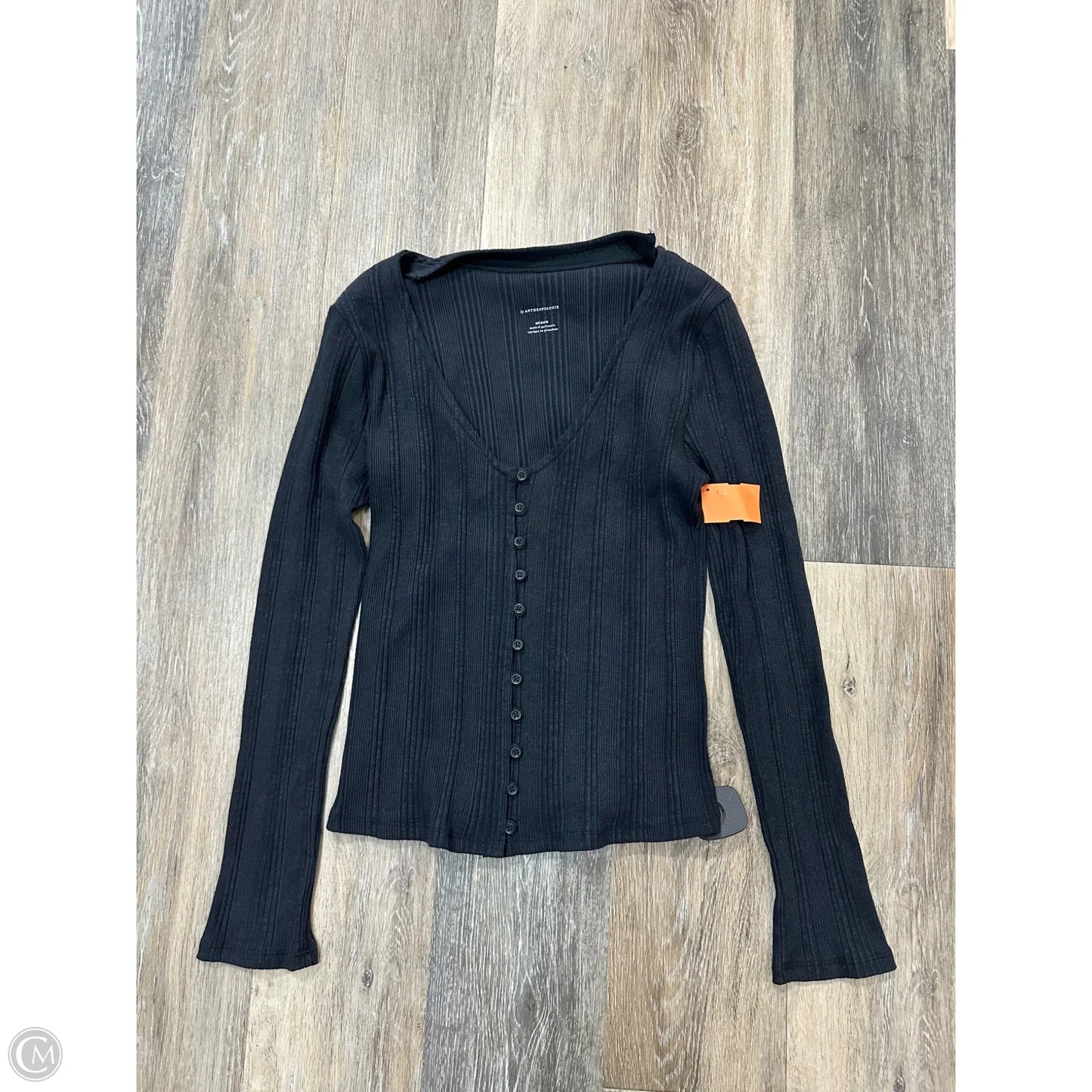 Top Long Sleeve By Anthropologie In Grey, Size: M