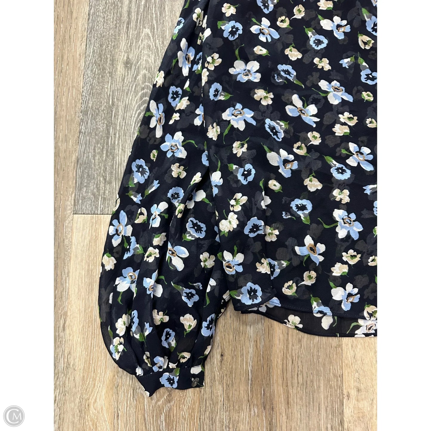 Blouse Long Sleeve By Veronica Beard In Navy, Size: M