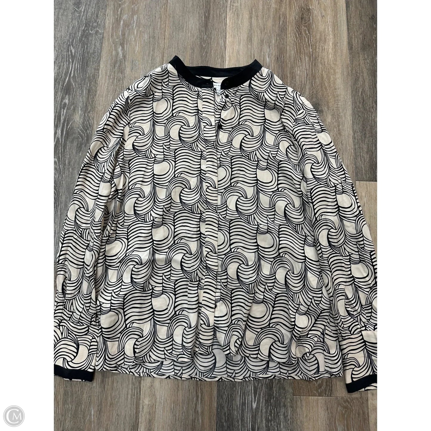 Blouse Long Sleeve By Reiss In Cream, Size: Xl