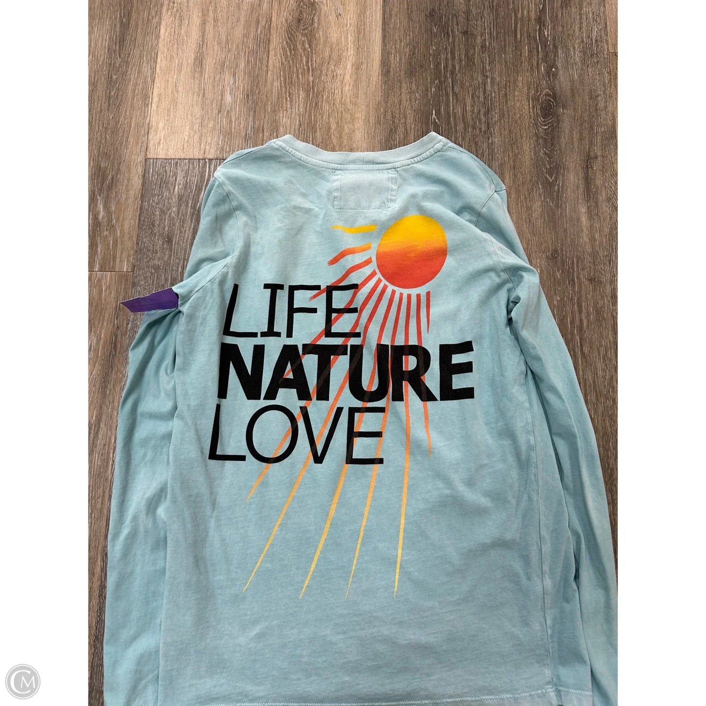 Top Long Sleeve By Freecity In Blue, Size: S