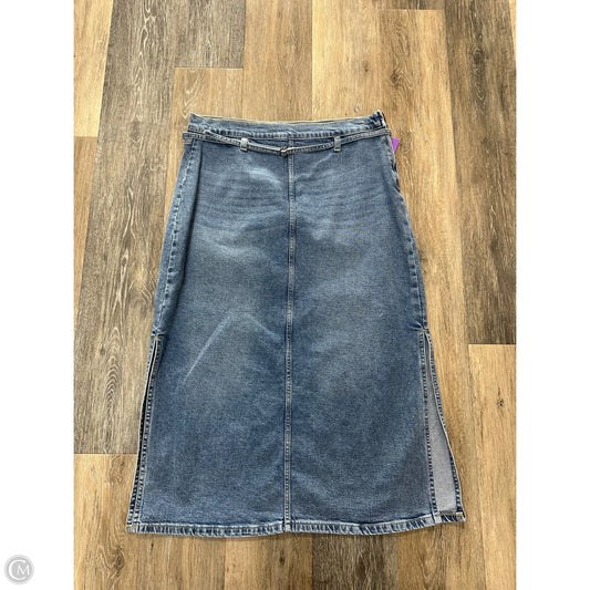 Skirt Maxi By Calvin Klein In Blue Denim, Size: 10