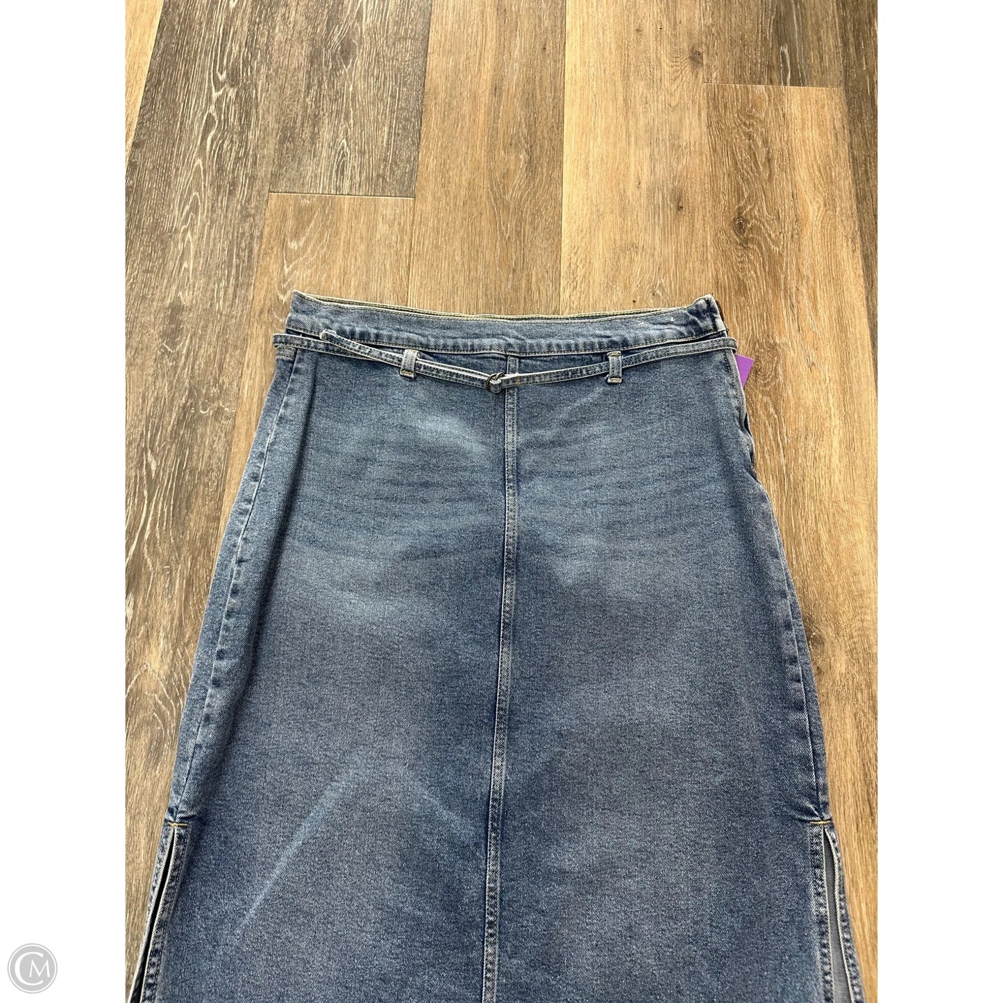 Skirt Maxi By Calvin Klein In Blue Denim, Size: 10