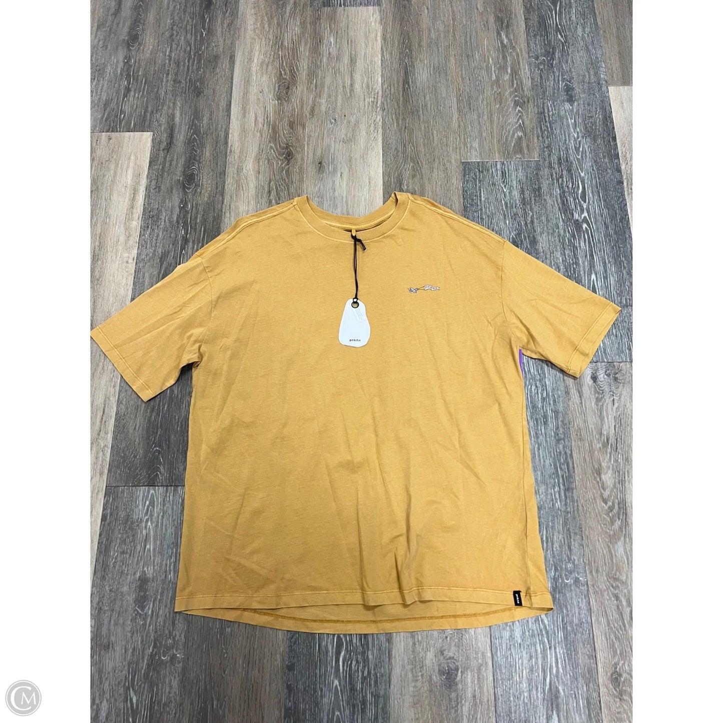 Athletic Top Short Sleeve By Prana In Yellow, Size: S