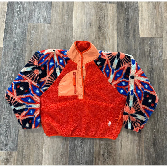 Athletic Jacket By Free People In Orange, Size: Xs