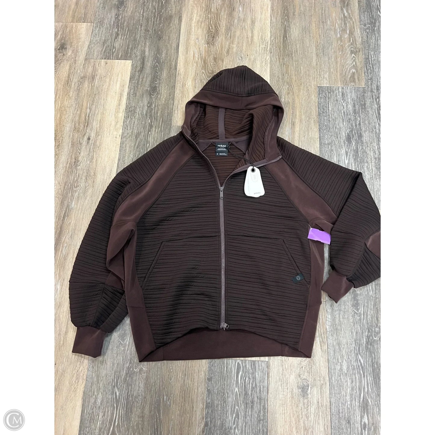 Athletic Sweatshirt Hoodie By Prana In Brown, Size: S