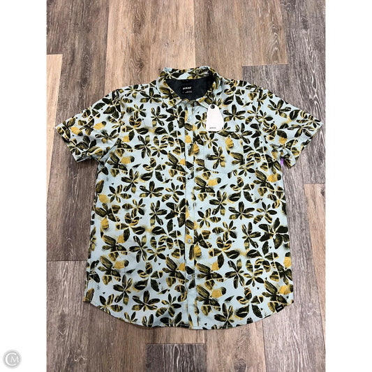Blouse Short Sleeve By Prana In Blue & Green, Size: M (men’s)