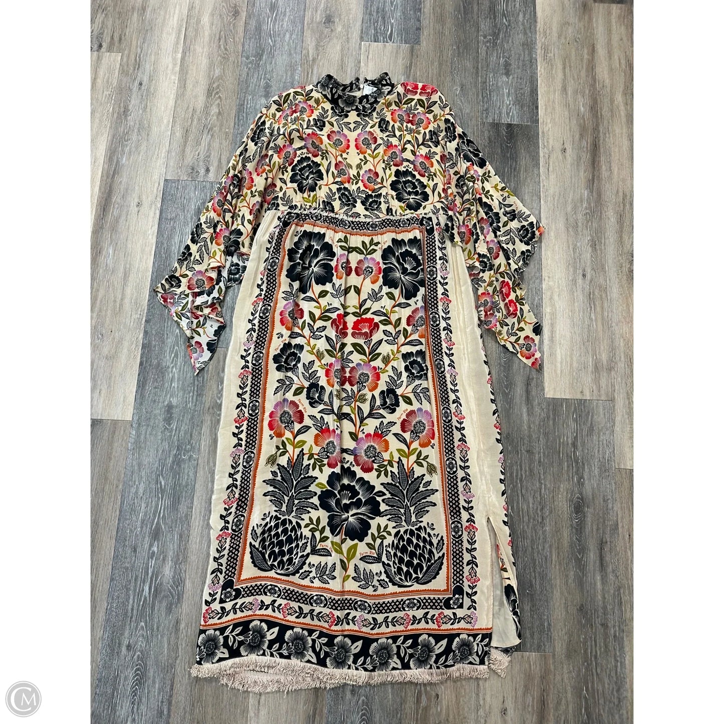 Dress Casual Maxi By Farm Rio In Floral Print, Size: L