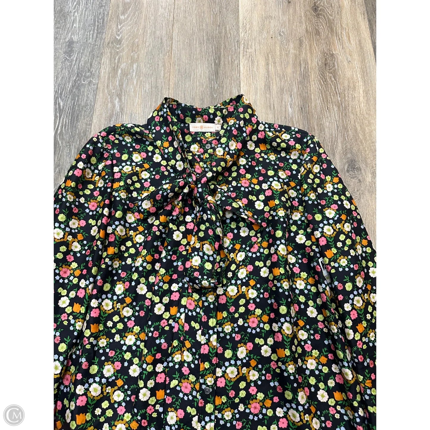 Blouse Designer By Tory Burch In Floral Print, Size: 14