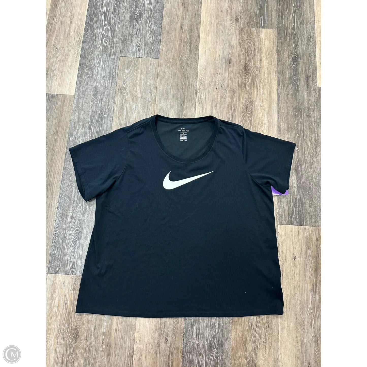Athletic Top Short Sleeve By Nike Apparel In Black, Size: 2x