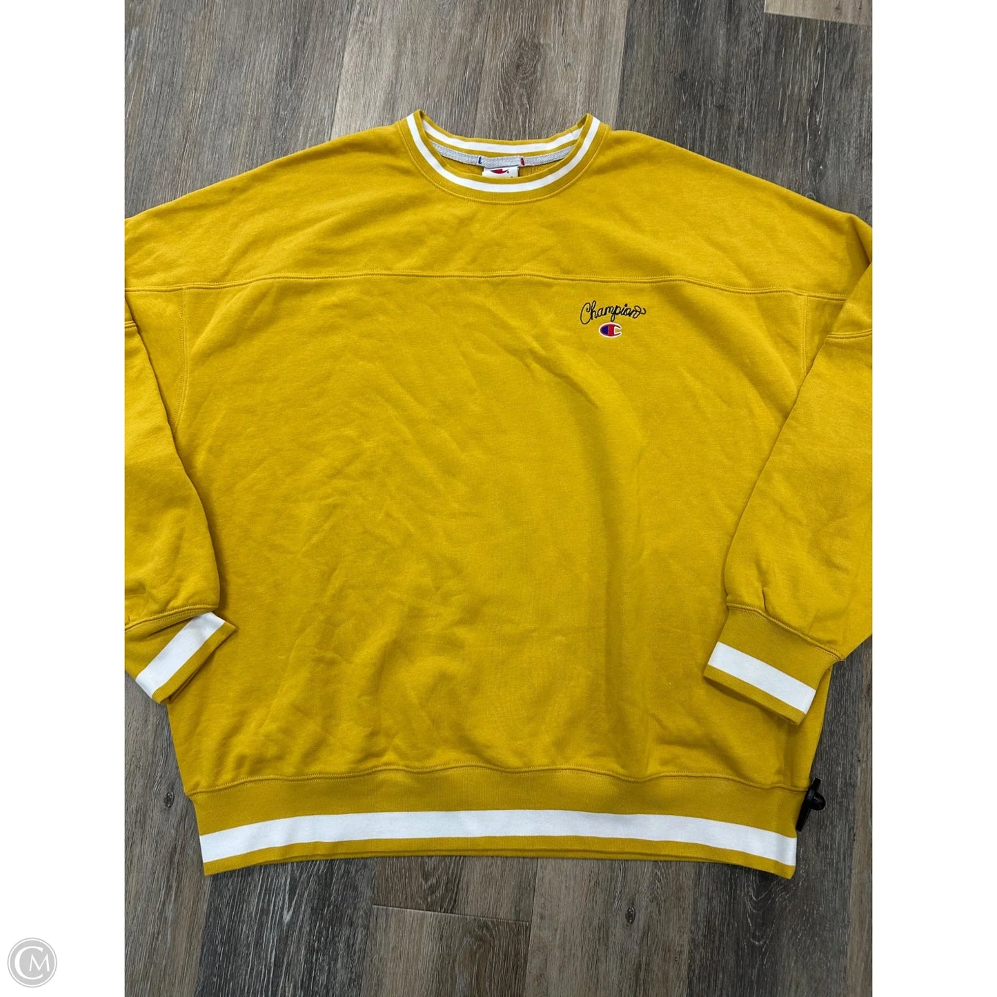 Sweatshirt Crewneck By Champion In Yellow, Size: Xl