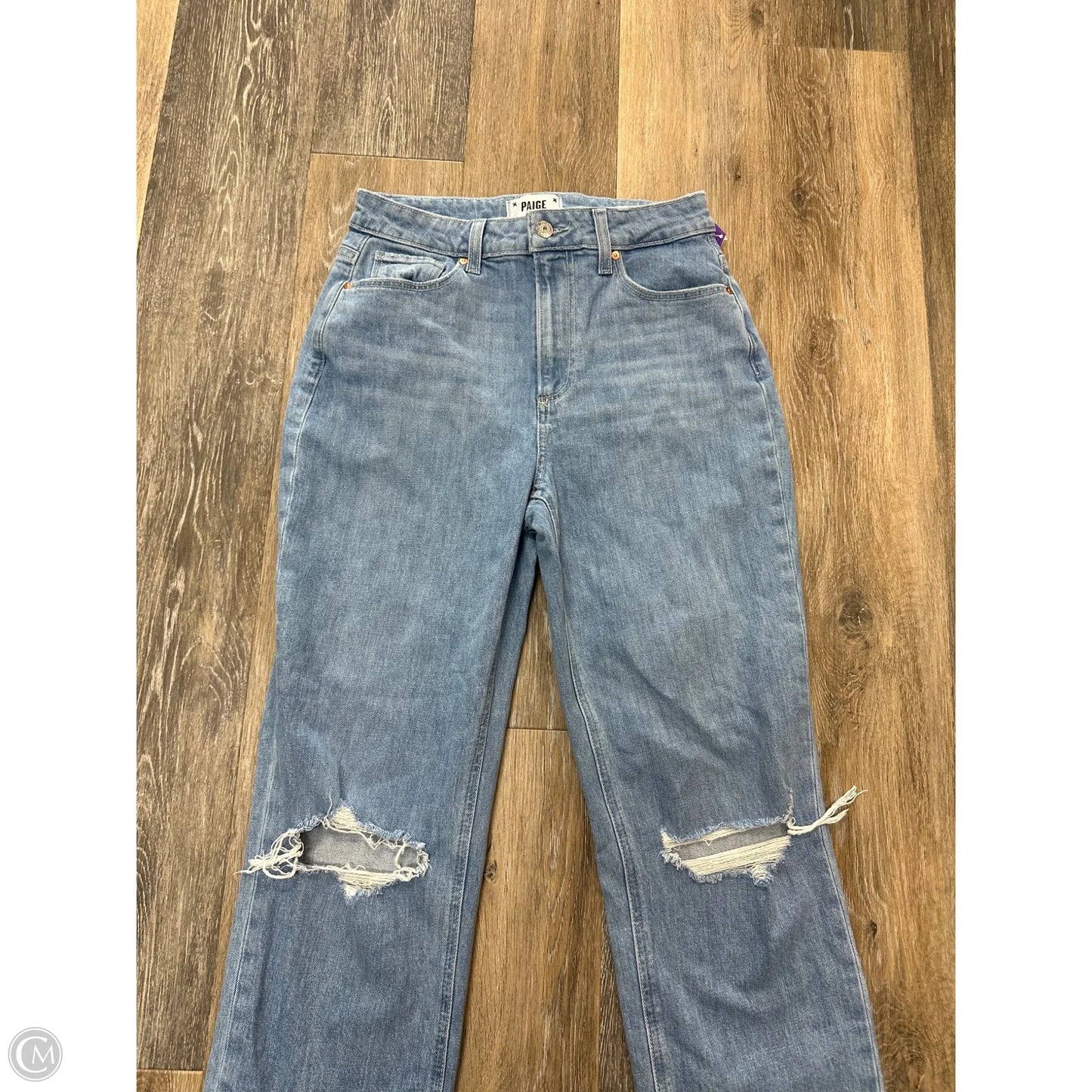Jeans Straight By Paige In Blue Denim, Size: 2