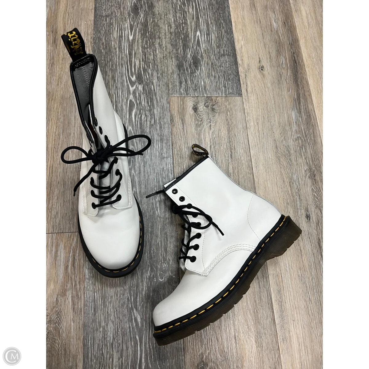 Boots Combat By Dr Martens In White, Size: 8