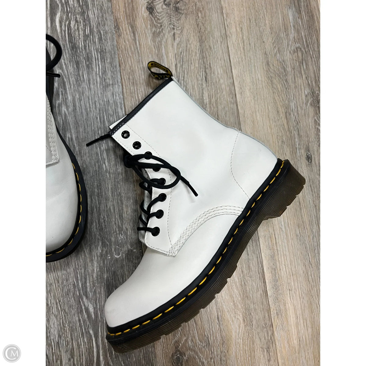 Boots Combat By Dr Martens In White, Size: 8