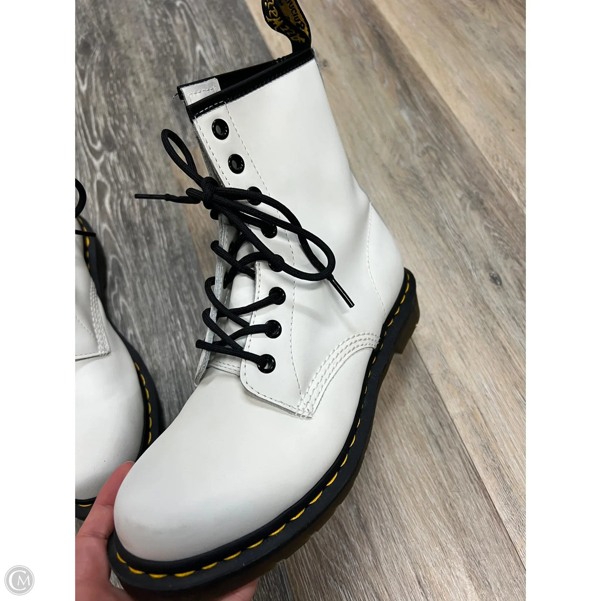 Boots Combat By Dr Martens In White, Size: 8