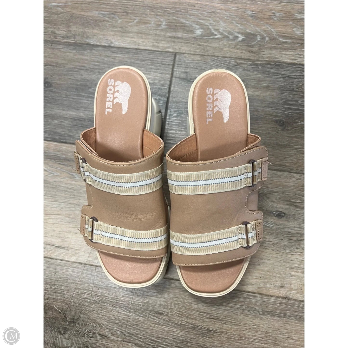Sandals Heels Platform By Sorel In Tan, Size: 7