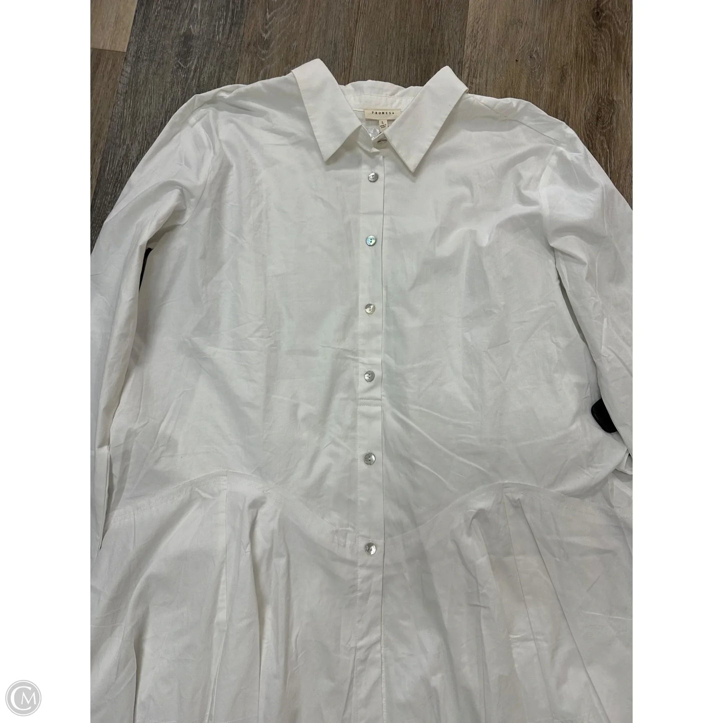 Dress Casual Short By Promesa In White, Size: L