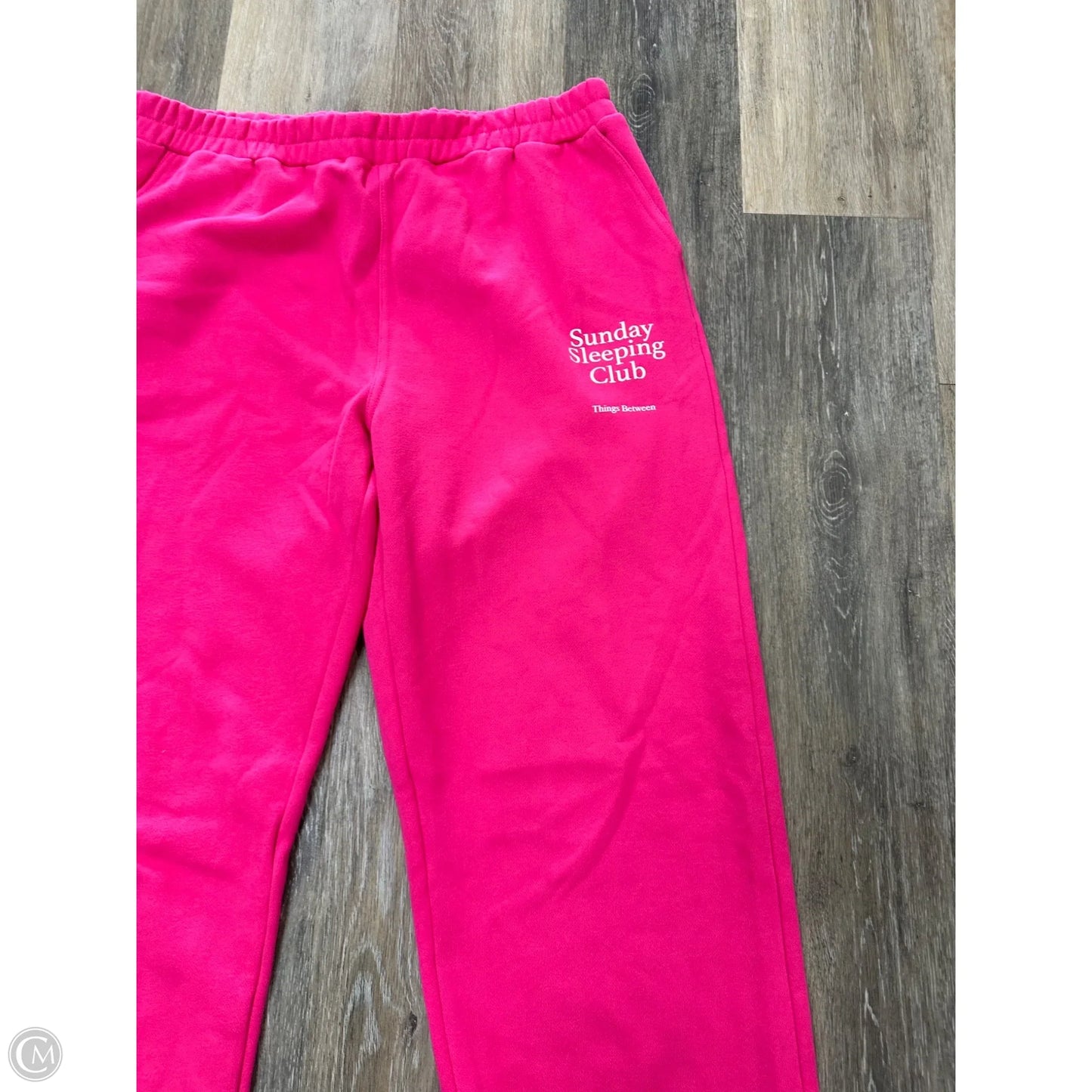 Athletic Pants By Things Between In Pink, Size: L