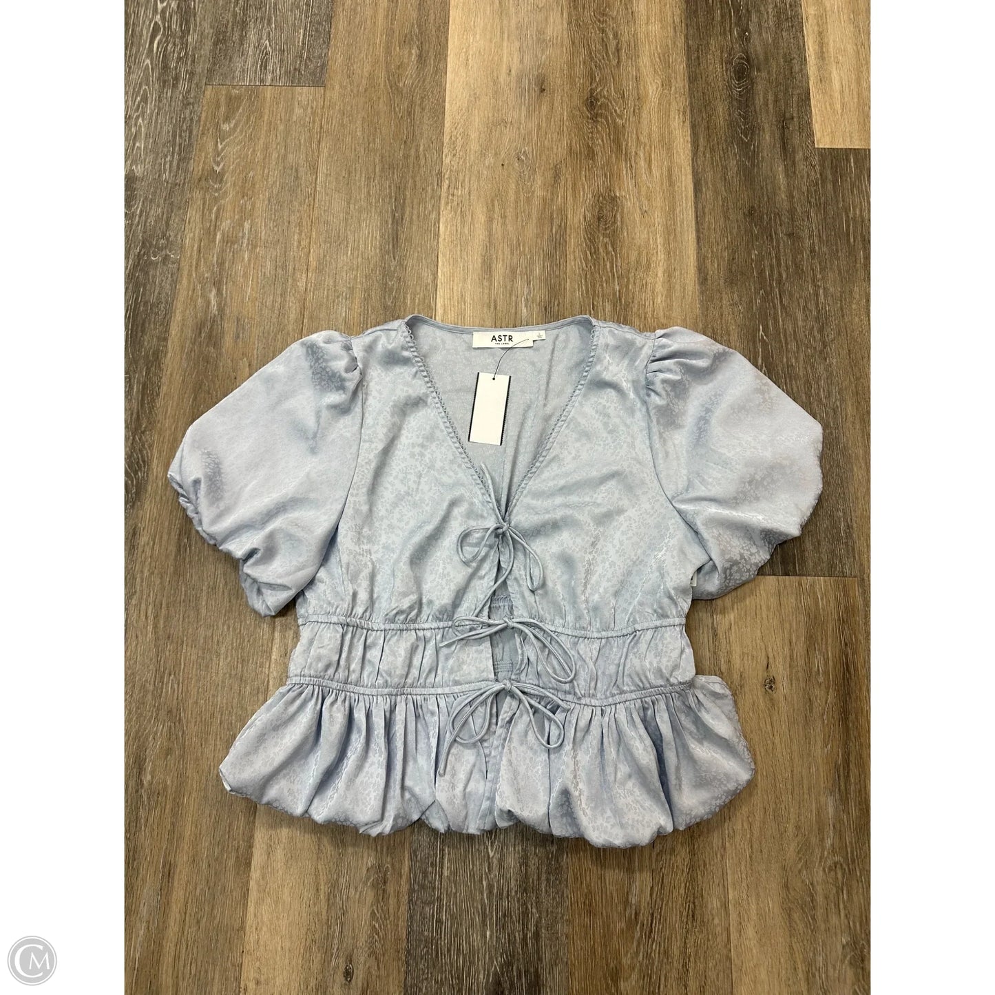Top Short Sleeve By Astr In Blue, Size: L