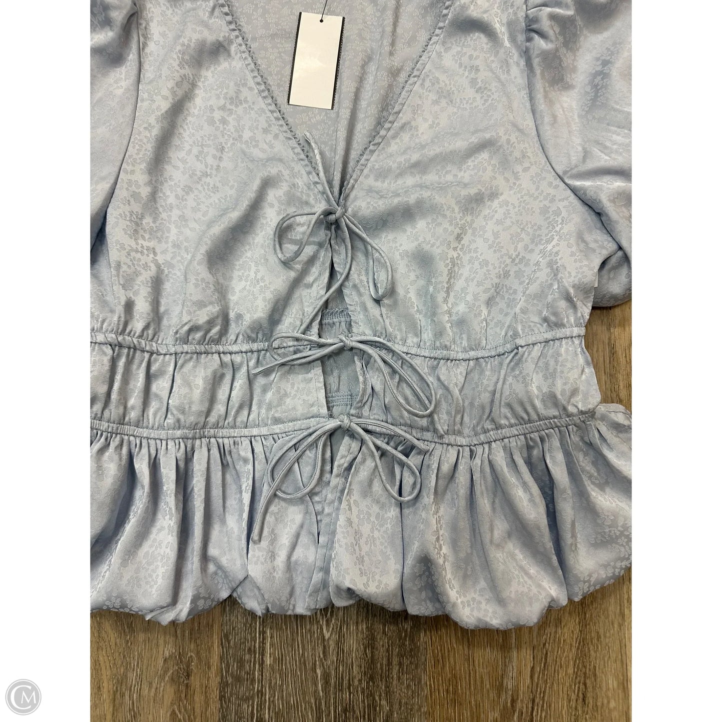 Top Short Sleeve By Astr In Blue, Size: L