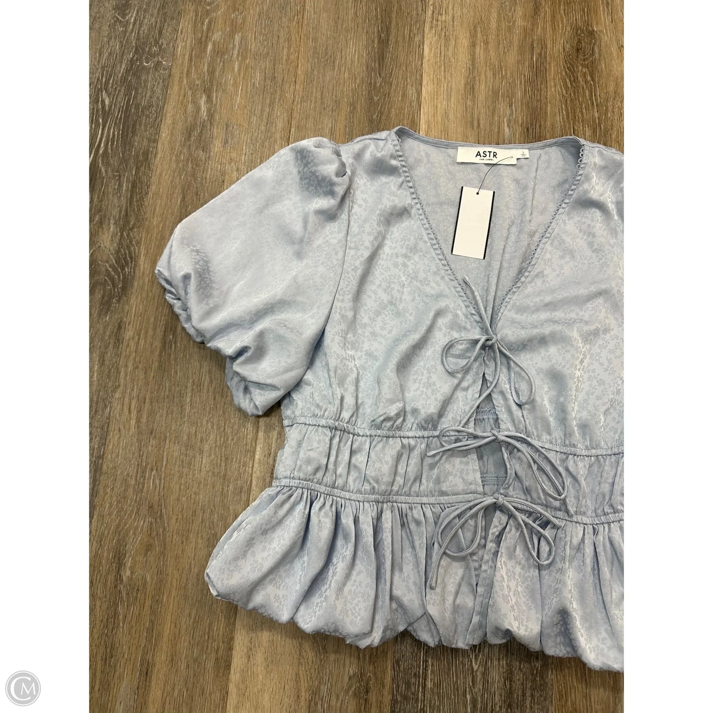 Top Short Sleeve By Astr In Blue, Size: L
