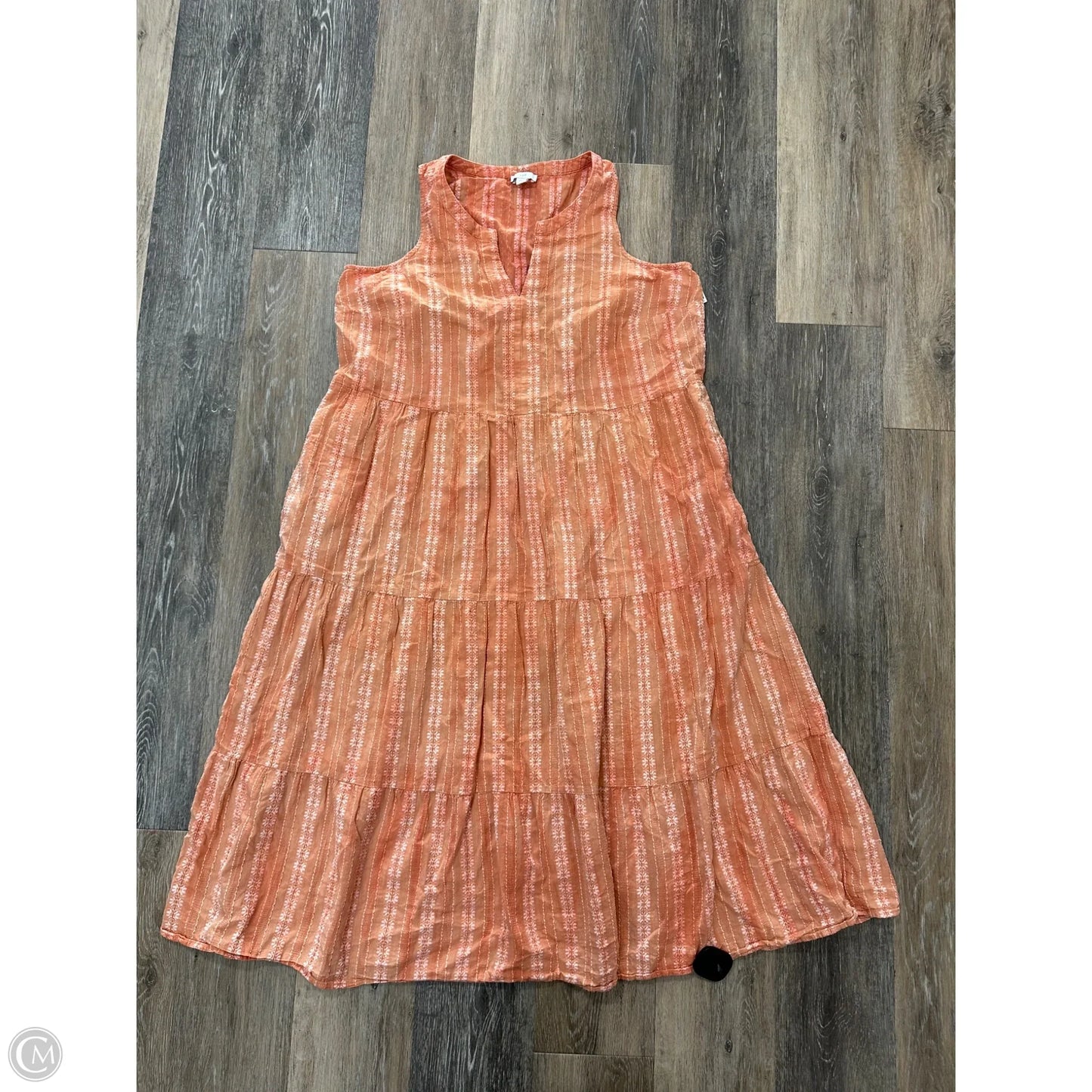 Dress Casual Midi By J. Jill In Orange, Size: Lp