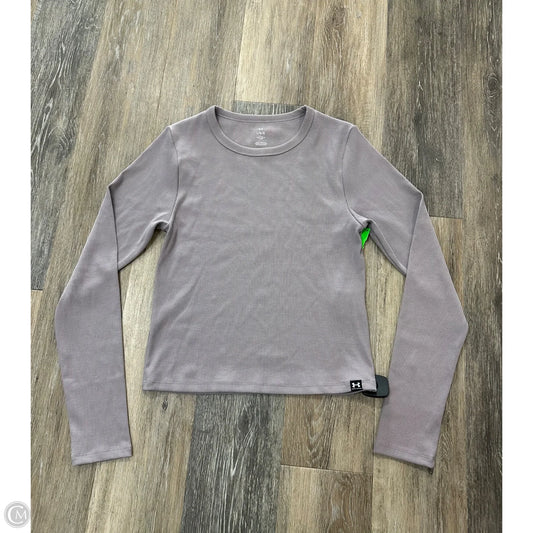 Athletic Top Long Sleeve Crewneck By Under Armour In Purple, Size: L
