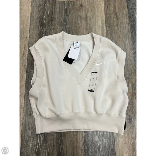 Athletic Tank Top By Nike Apparel In Cream, Size: L