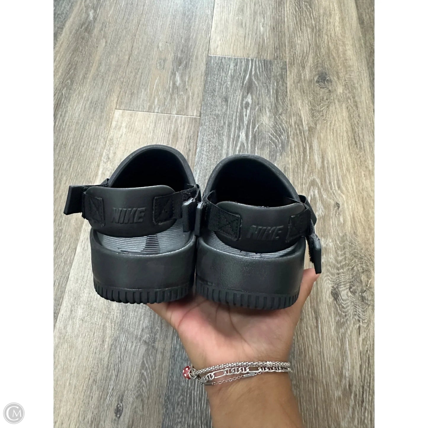 Sandals Flats By Nike In Black, Size: 9