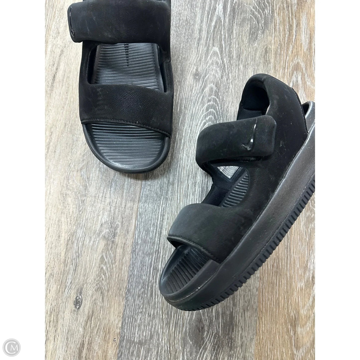 Sandals Flats By Nike In Black, Size: 8