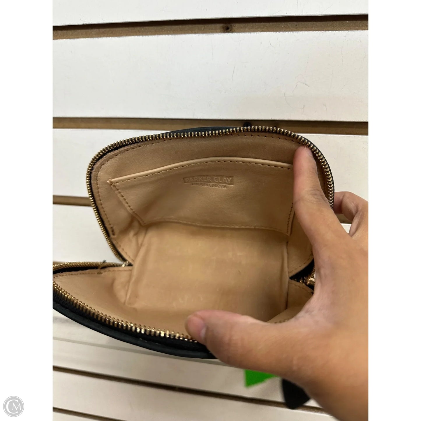 -Clutch Leather By Parker Clay, Size: Small