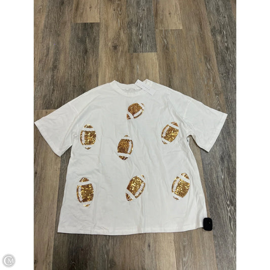 Top Short Sleeve By Timing In White, Size: S