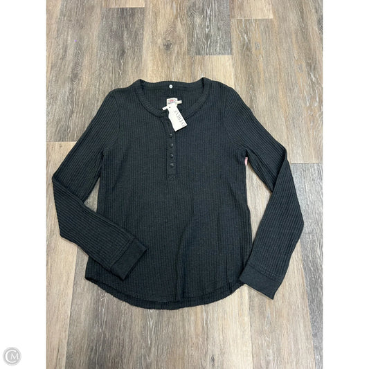 Top Long Sleeve By Faherty In Grey, Size: L