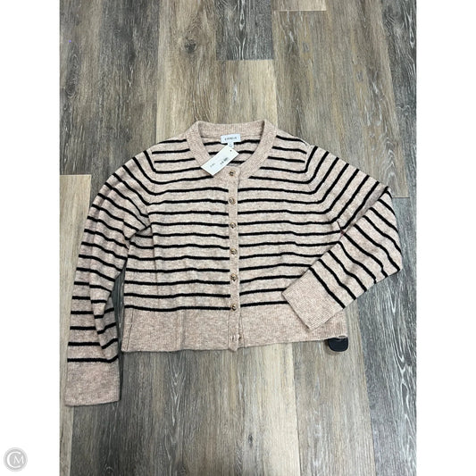 Sweater Cardigan By Evereve In Striped Pattern, Size: L