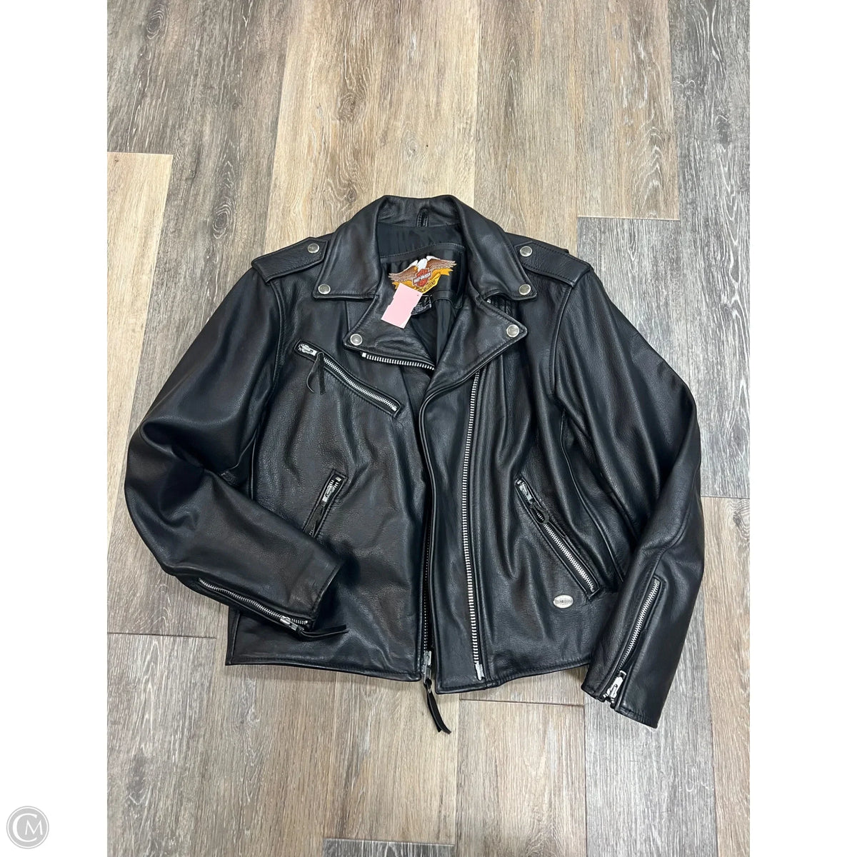 Jacket Leather By Harley Davidson In Black, Size: M