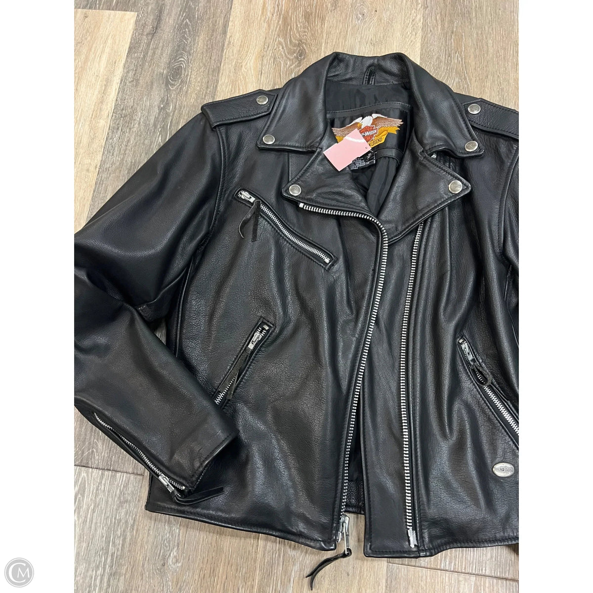 Jacket Leather By Harley Davidson In Black, Size: M