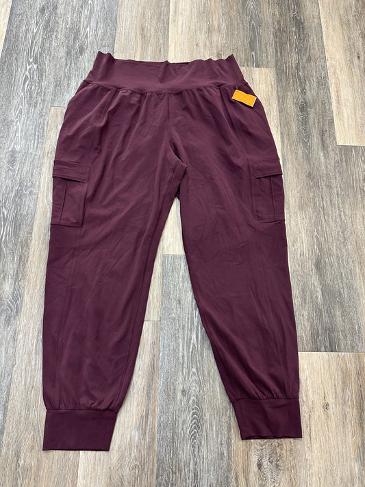 Athletic Pants By Athleta In Maroon, Size: Xl