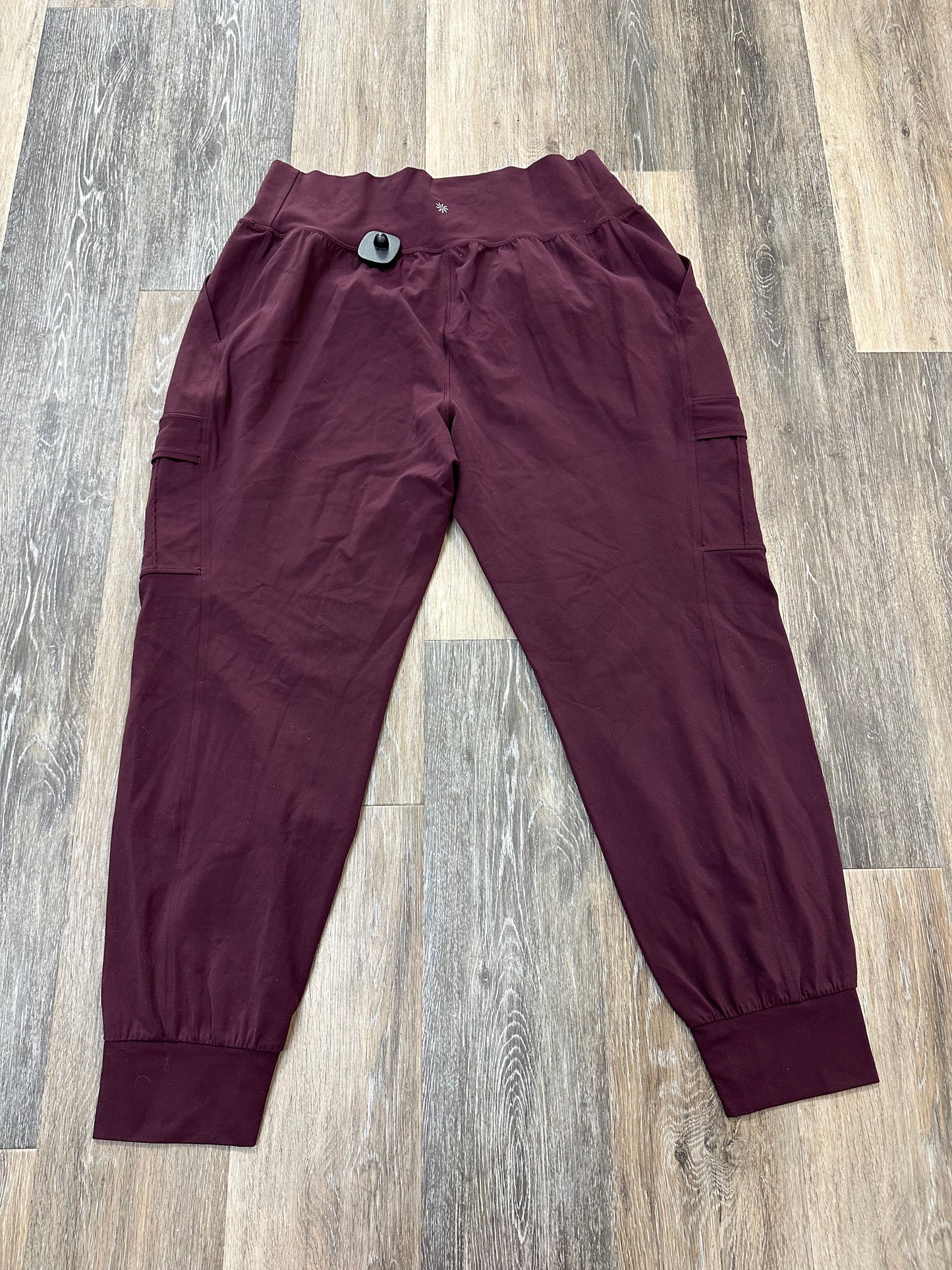 Athletic Pants By Athleta In Maroon, Size: Xl